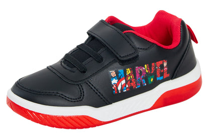 Marvel Comics Boys Trainers Kids Avengers Black Sports Shoes Casual Sneakers