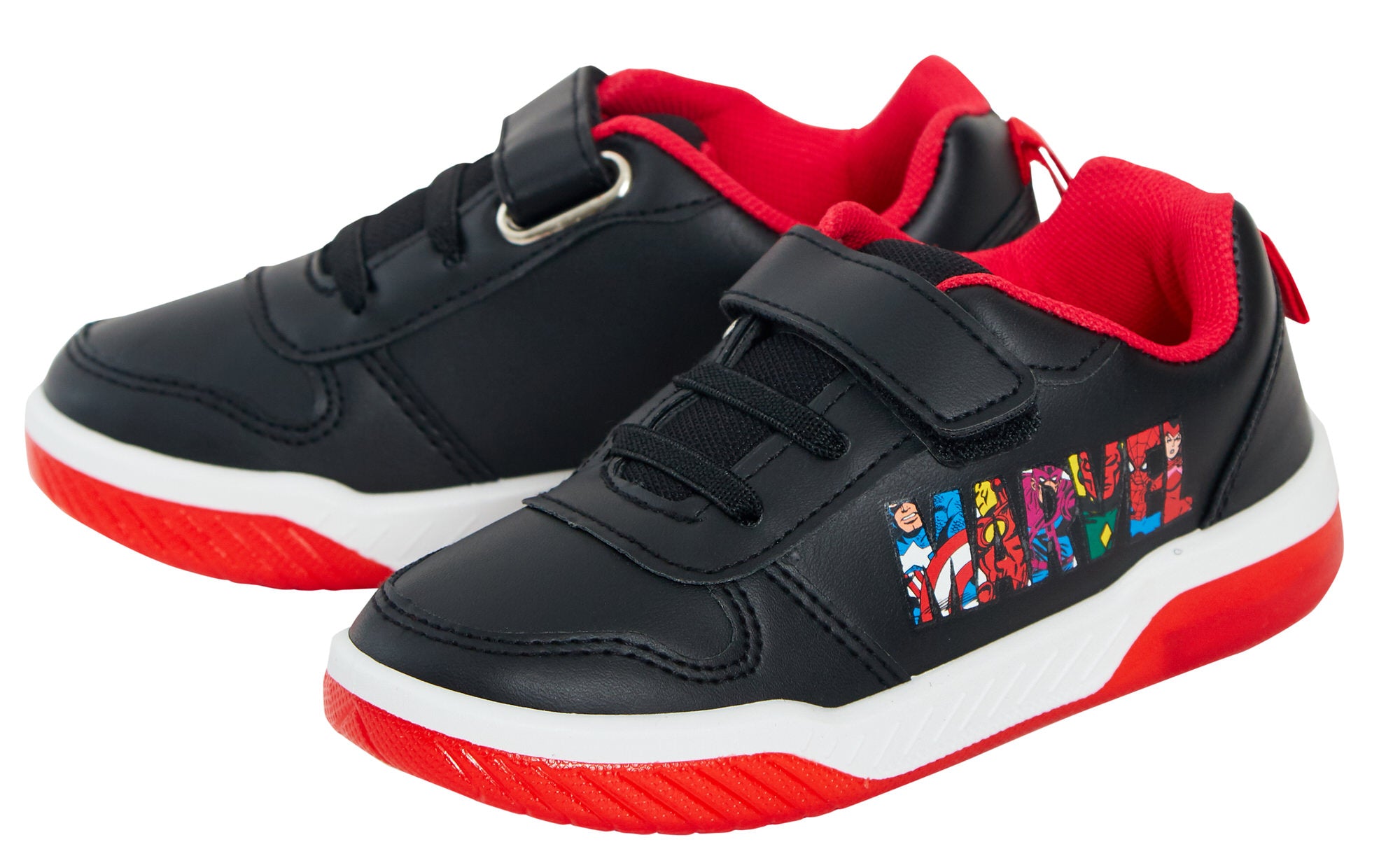 Marvel Comics Boys Trainers Kids Avengers Black Sports Shoes Casual Sneakers