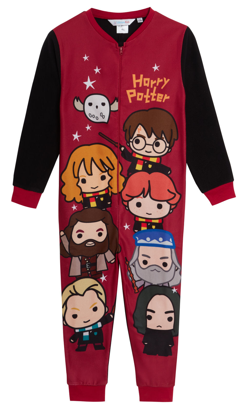 Harry Potter All In One Kids Hogwarts Fleece Pyjamas Girls Pjs Boys Nightwear