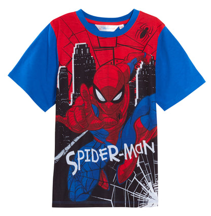 Boys Spiderman Dressing Gown + Spiderman Pyjamas Matching 3pc Set Bathrobe + Pjs