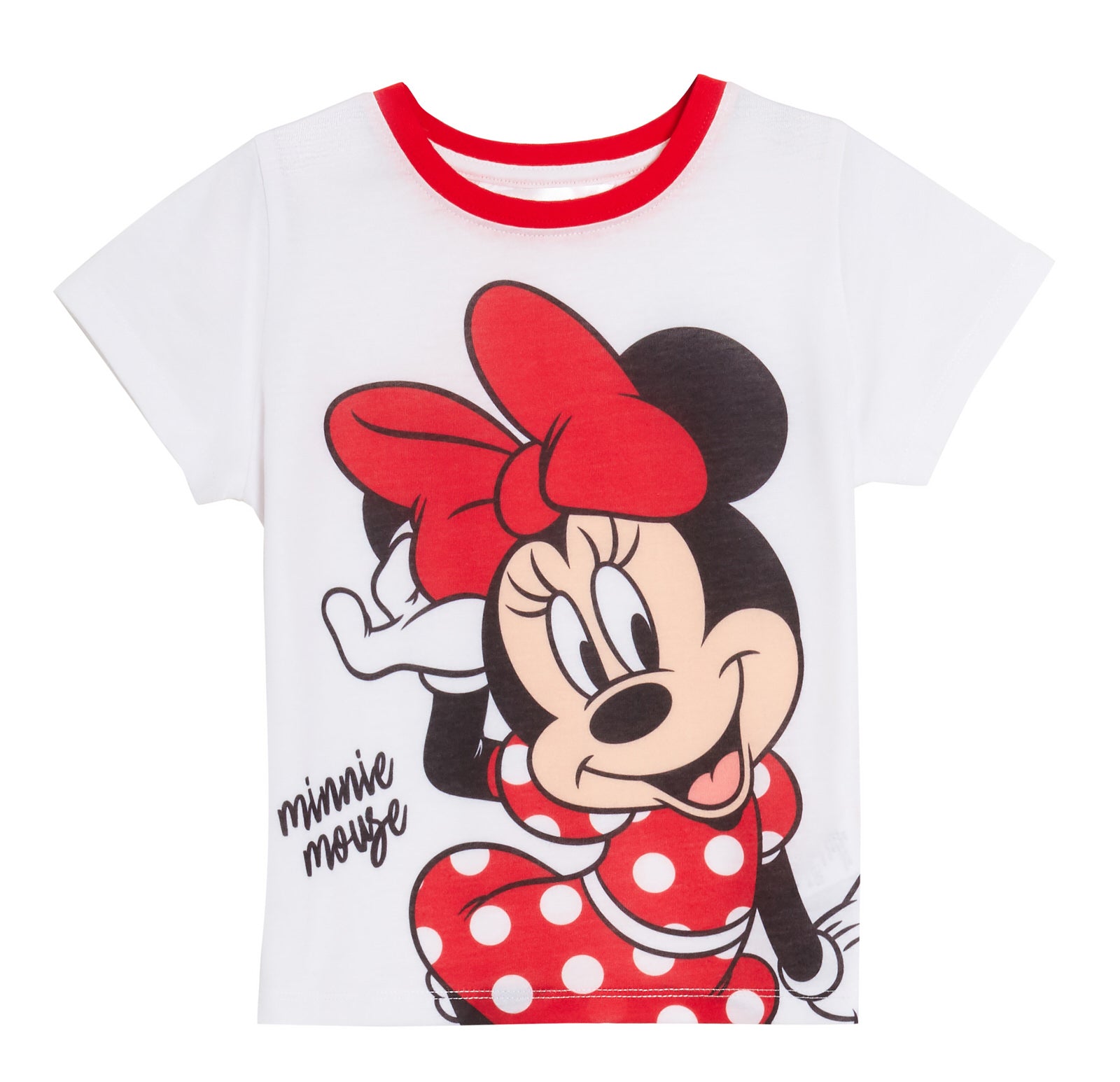 Girls Minnie Mouse Dressing Gown + Pyjamas 3pc Matching Set Red Bathrobe + Pjs