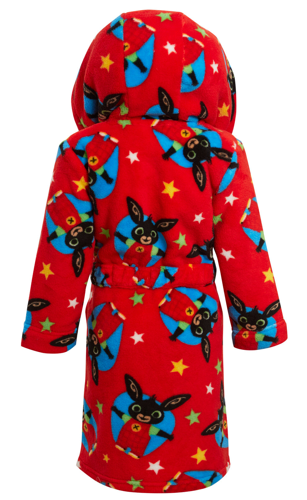 Bing Bunny Dressing Gown Kids Hooded Bathrobe Boys Girls Fleece Character Robe
