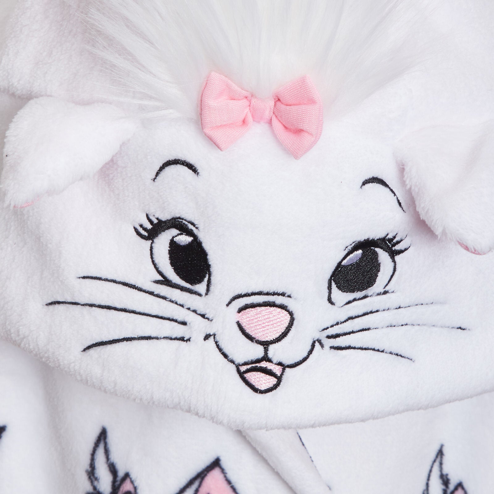 Disney Aristocats Marie Dressing Gown For Girls Kids Dress Up Hooded Bath Robe