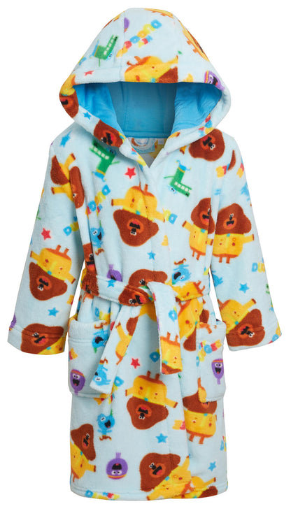 Hey Duggee Dressing Gown Kids Hooded Bathrobe Boys Girls Fleece Character Robe