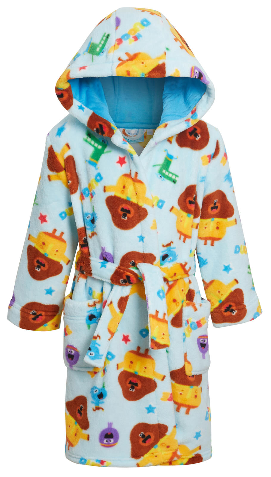 Hey Duggee Dressing Gown Kids Hooded Bathrobe Boys Girls Fleece Character Robe