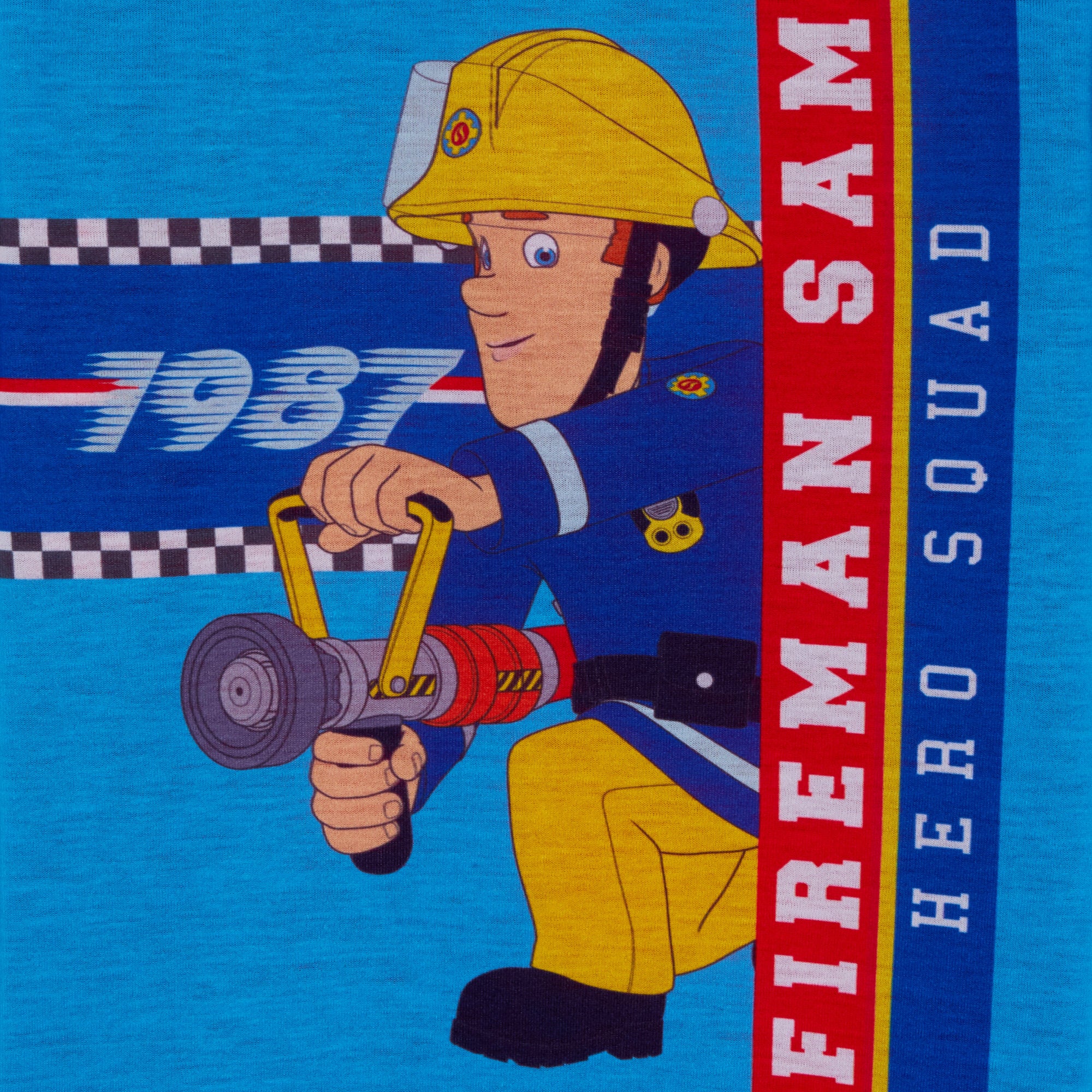 Fireman Sam Boys Short Pyjamas Kids Fire Man Shortie Pjs For Boys Nightwear Set