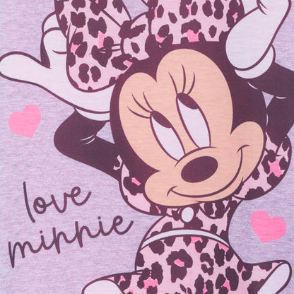 Girls Minnie Mouse Short Pyjamas Disney Kids Shortie Pjs 2 Piece Nightwear Set