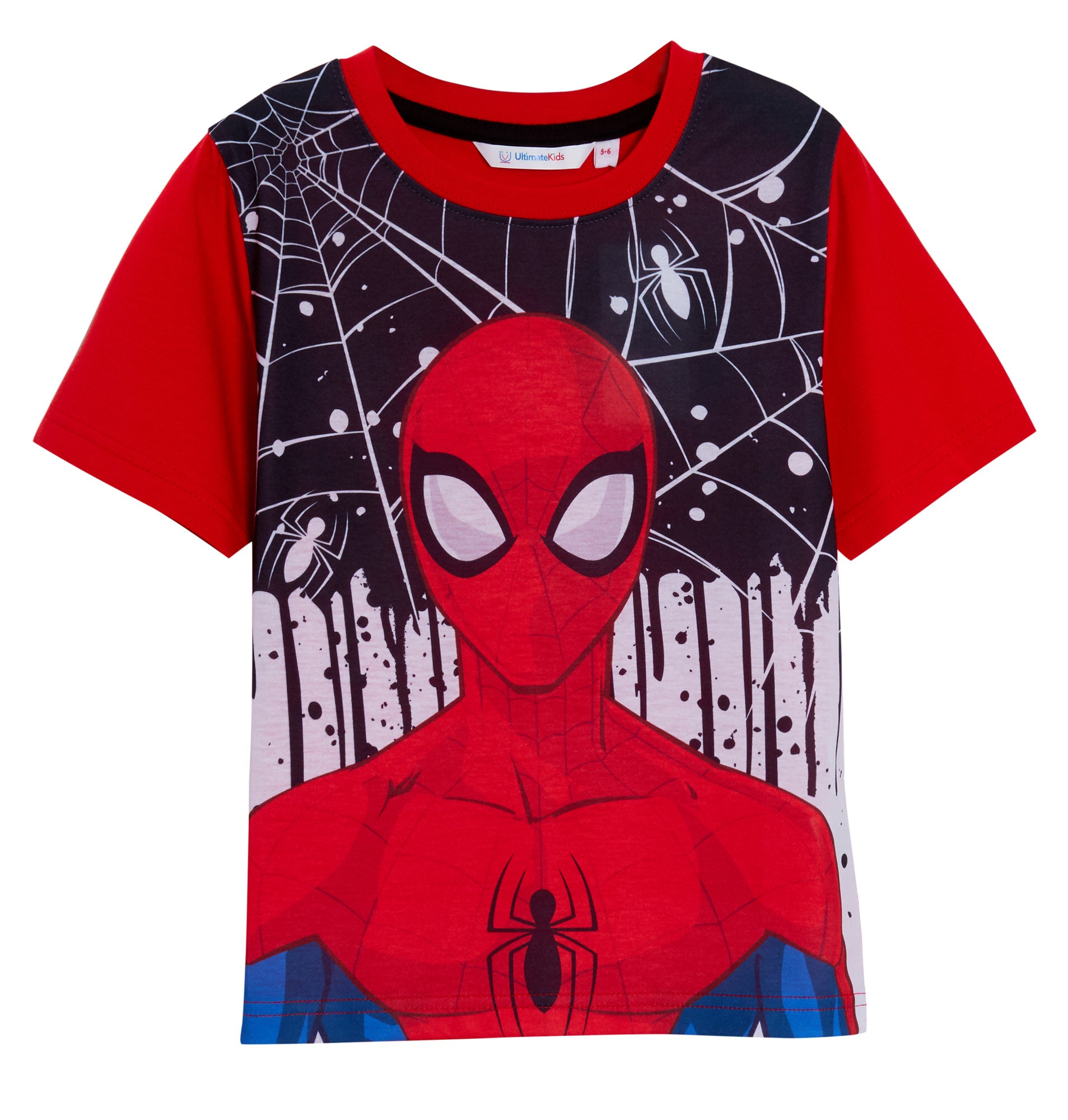 Boys Spiderman Short Pyjamas Kids Marvel Shortie Pjs Set For Boys Nightwear Set