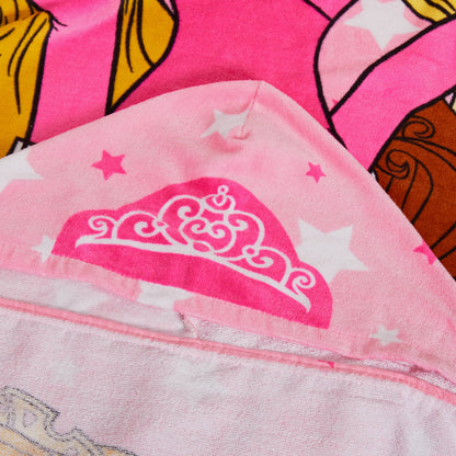 Disney Princess Hooded Towel Girls Poncho Beachtowel Bath Towel Swimming Wrap