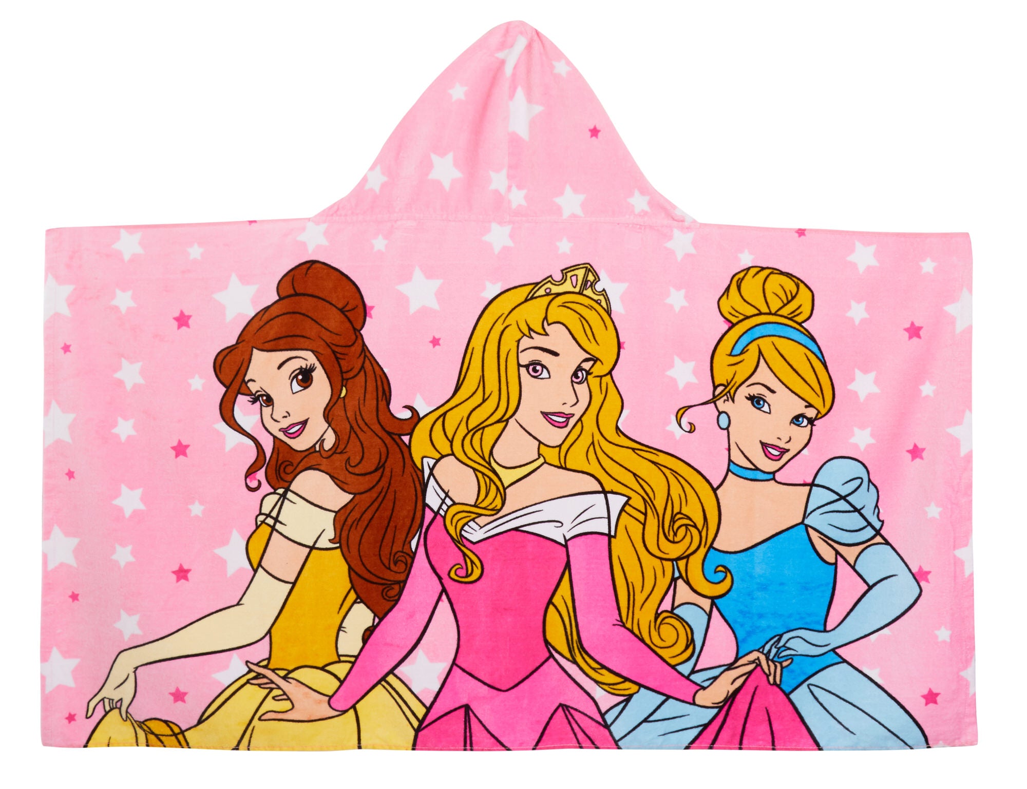 Disney Princess Hooded Towel Girls Poncho Beachtowel Bath Towel Swimming Wrap