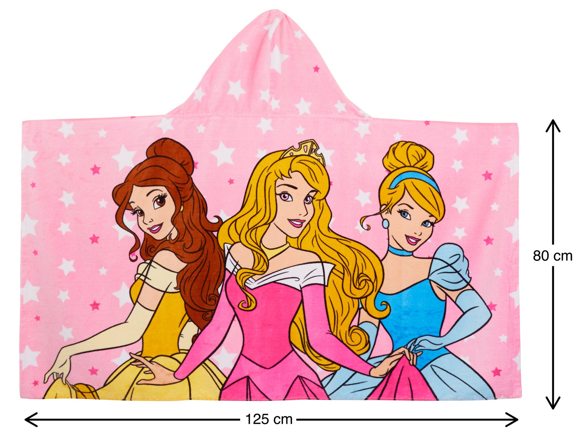 Disney Princess Hooded Towel Girls Poncho Beachtowel Bath Towel Swimming Wrap