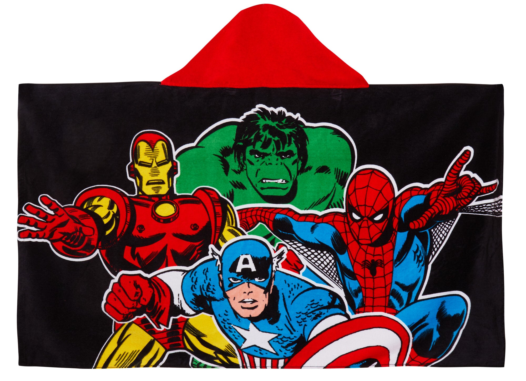 Avengers Hooded Towel Kids Marvel Poncho Beachtowel Bath Towel Swimming Wrap