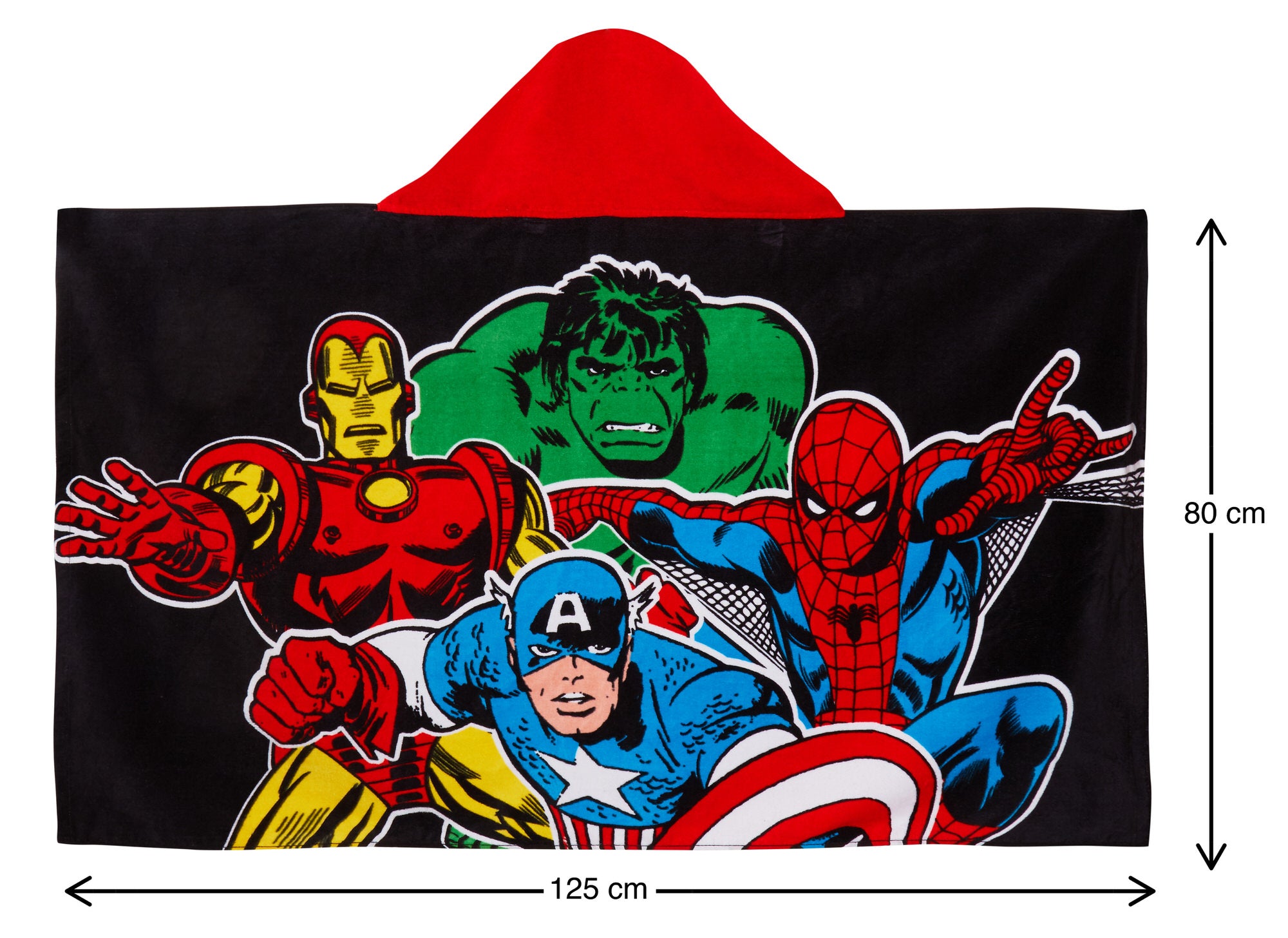 Avengers Hooded Towel Kids Marvel Poncho Beachtowel Bath Towel Swimming Wrap