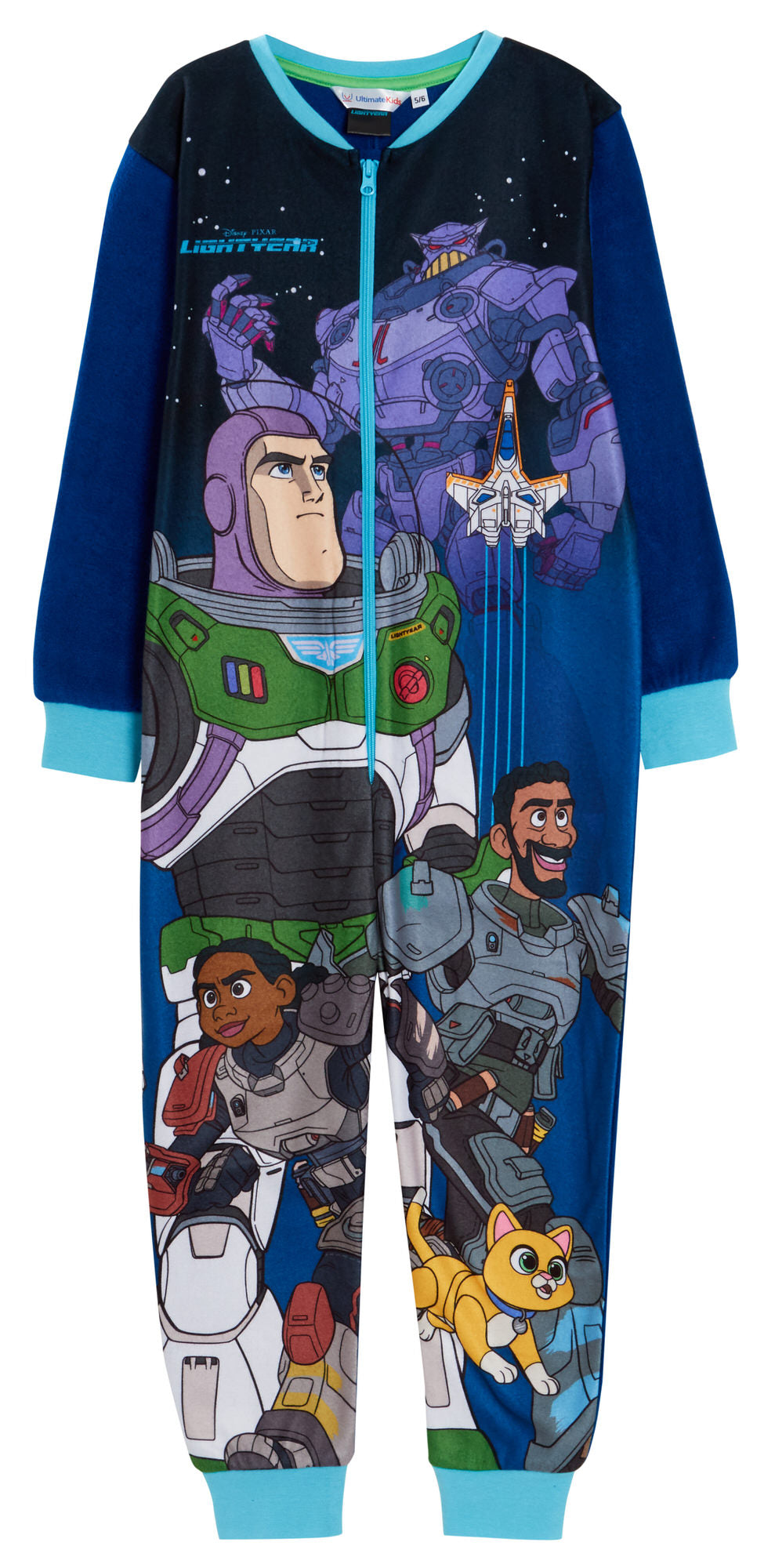 Disney Buzz Lightyear All In One Boys Pyjamas Kids Toy Story Sox Warm Fleece Pjs