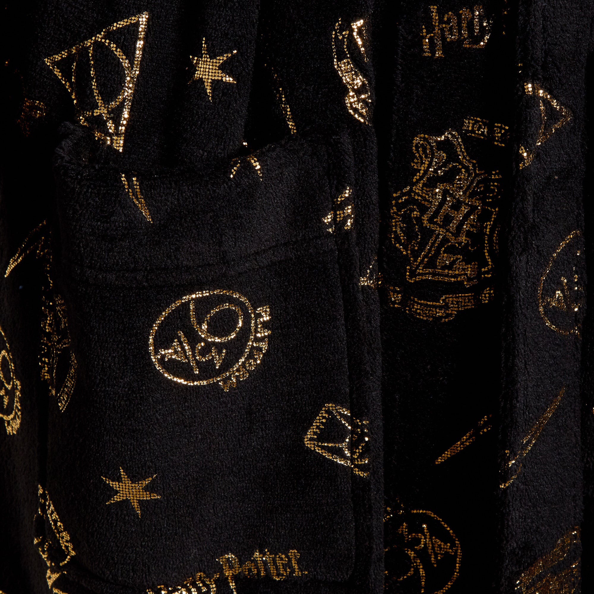 Womens Harry Potter Dressing Gown Teens Deathly Hallows Hooded Bathrobe Gift