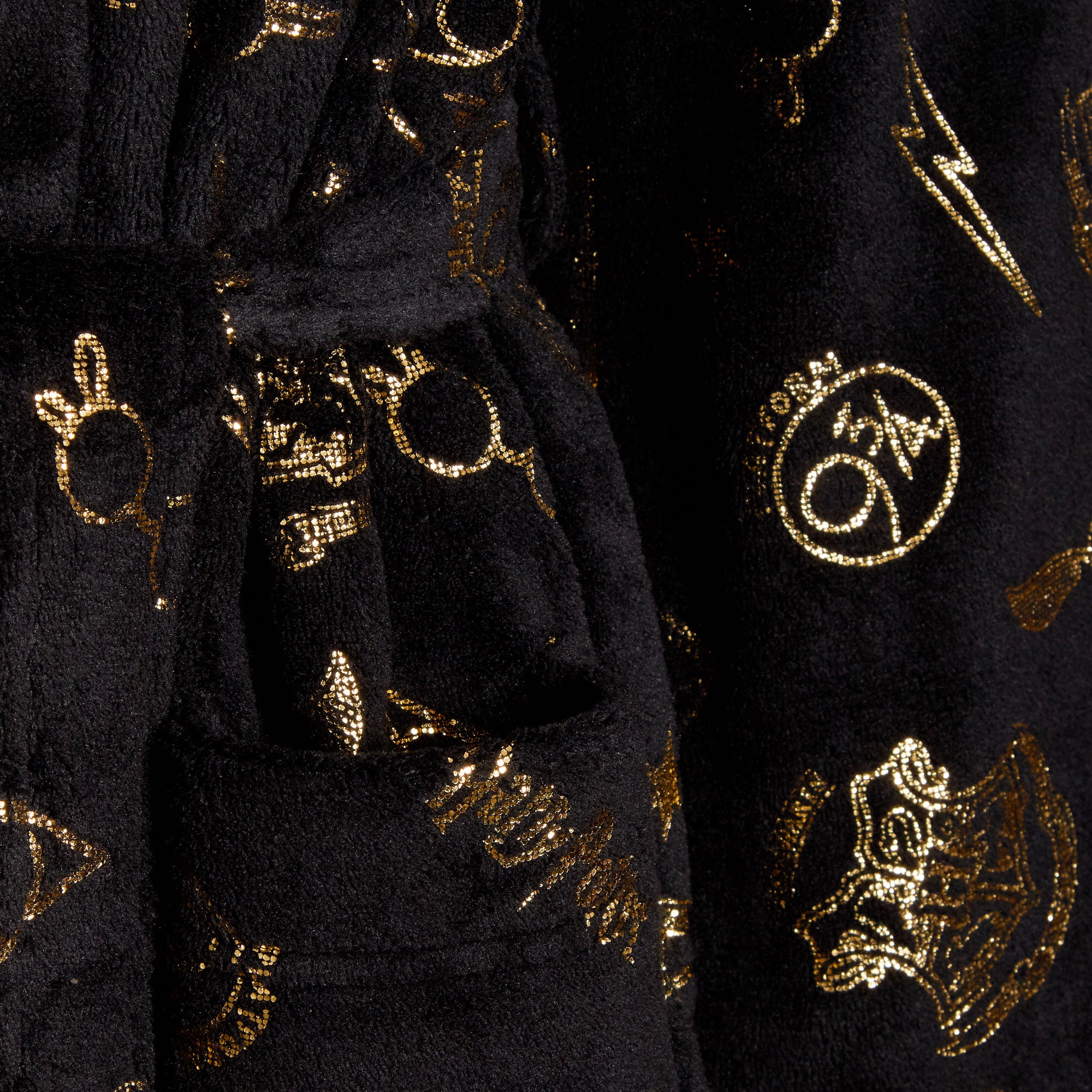 Womens Harry Potter Dressing Gown Teens Deathly Hallows Hooded Bathrobe Gift