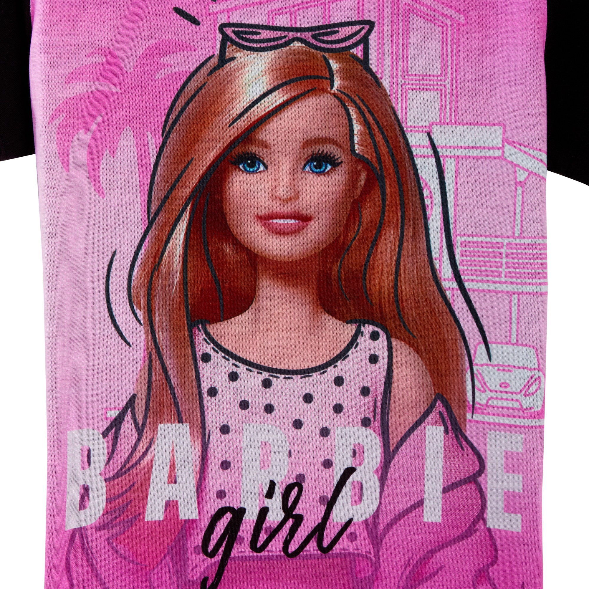 Girls Barbie Dressing Gown + Pyjamas Set Matching 3pc Nightware Bathrobe + Pjs