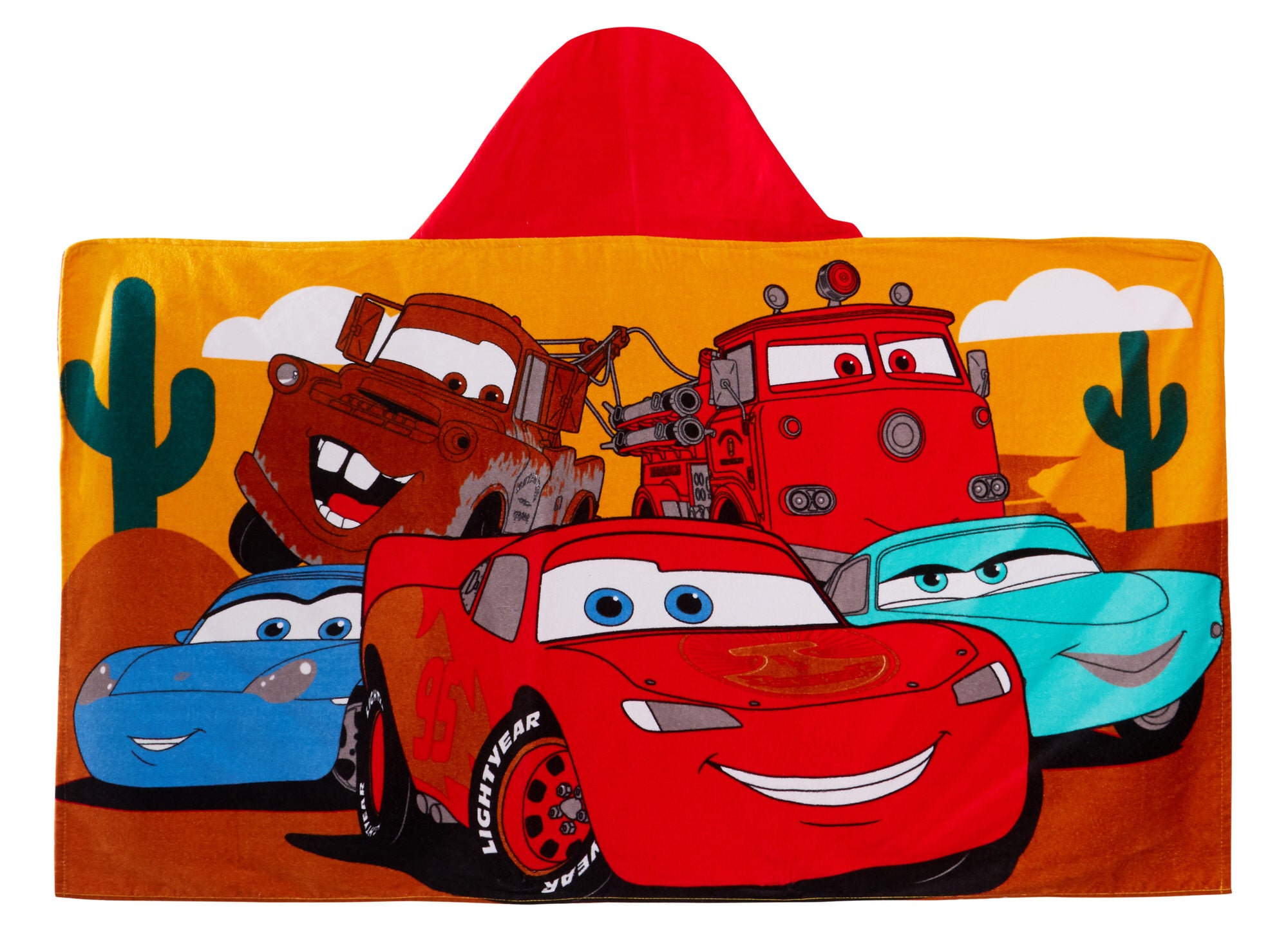 Disney Cars Hooded Towel Lightning McQueen Poncho Kids Beach Towel Swimming Wrap