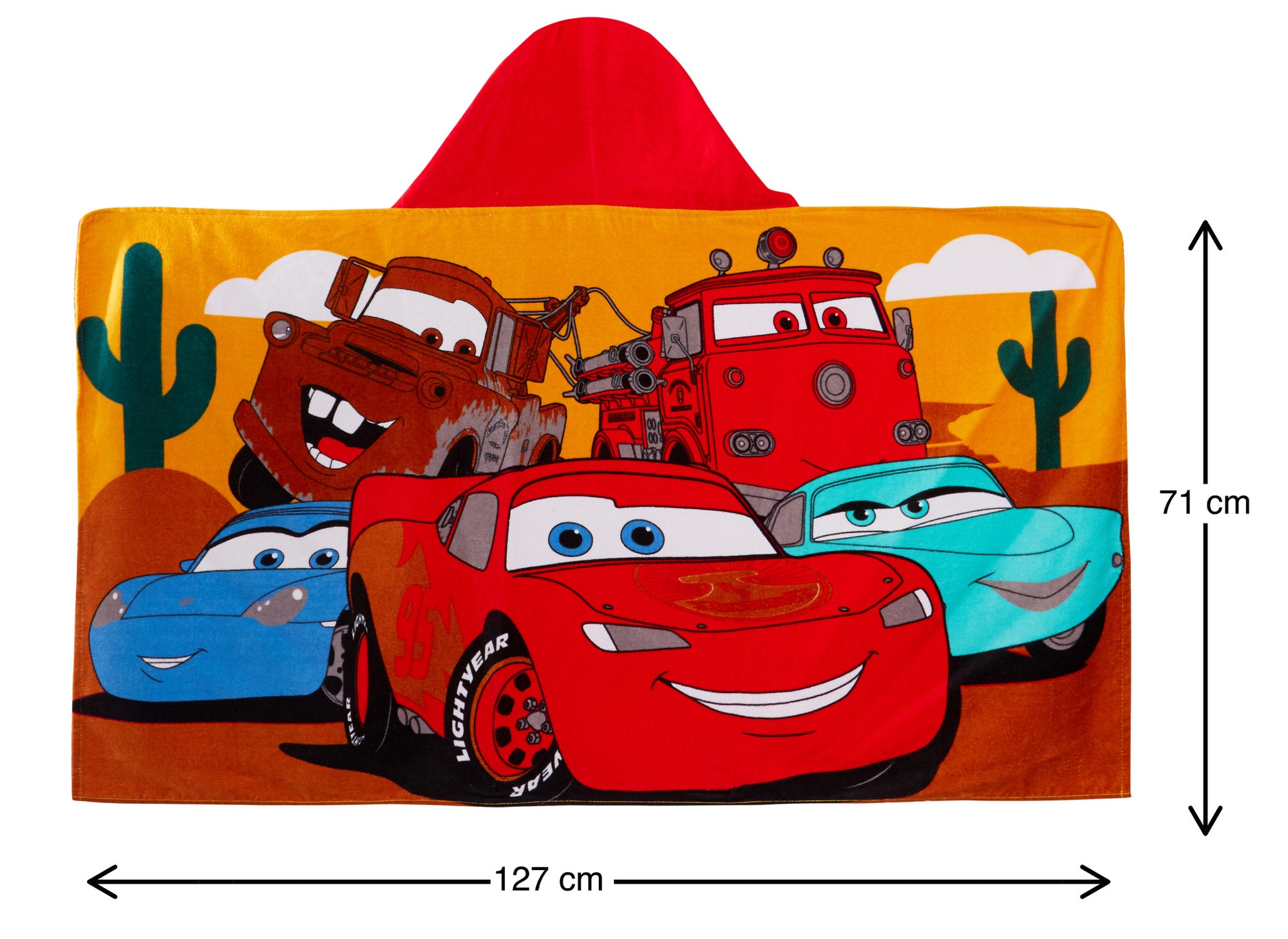 Disney Cars Hooded Towel Lightning McQueen Poncho Kids Beach Towel Swimming Wrap