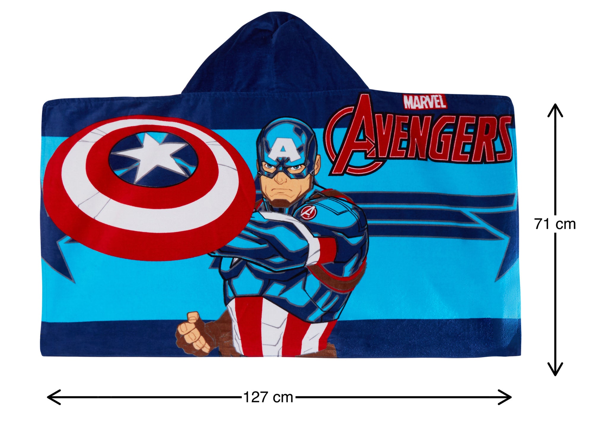 Captain America Hooded Towel Avengers Poncho Kids Beach Bath Towel Swimming Wrap
