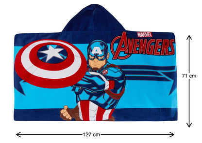 Captain America Hooded Towel Avengers Poncho Kids Beach Bath Towel Swimming Wrap
