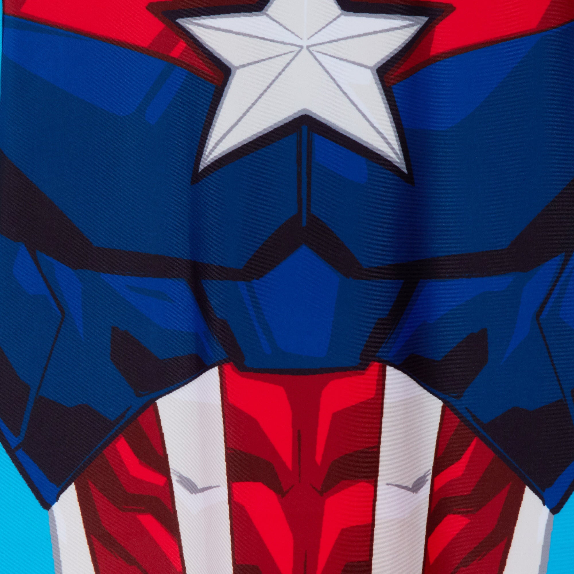 Captain America Swim Shorts + Rash Vest 2 Piece Swim Set Surf Top + Board Shorts