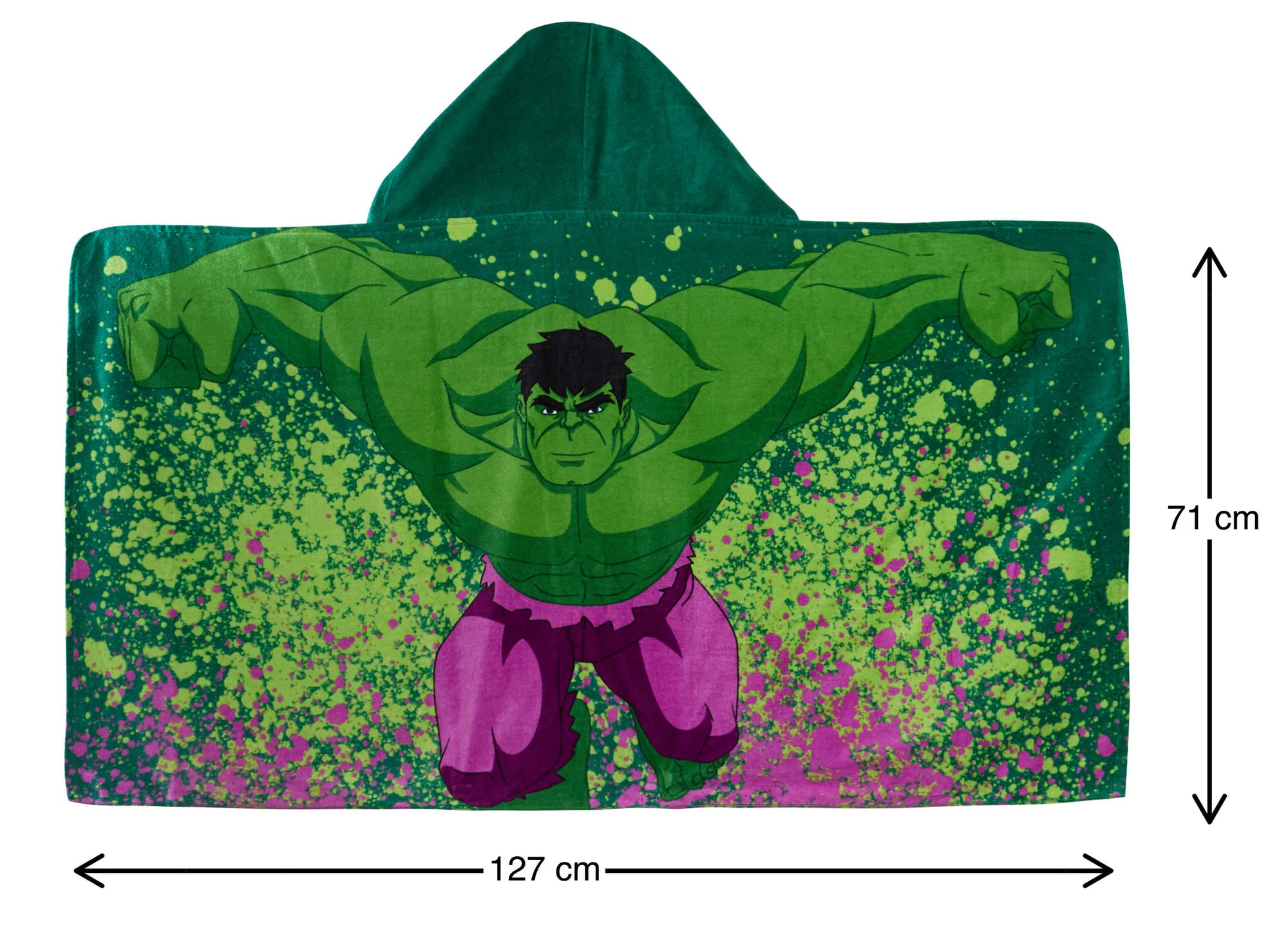 Incredible Hulk Hooded Towel Avengers Poncho Beachtowel Bath Towel Swimming Wrap