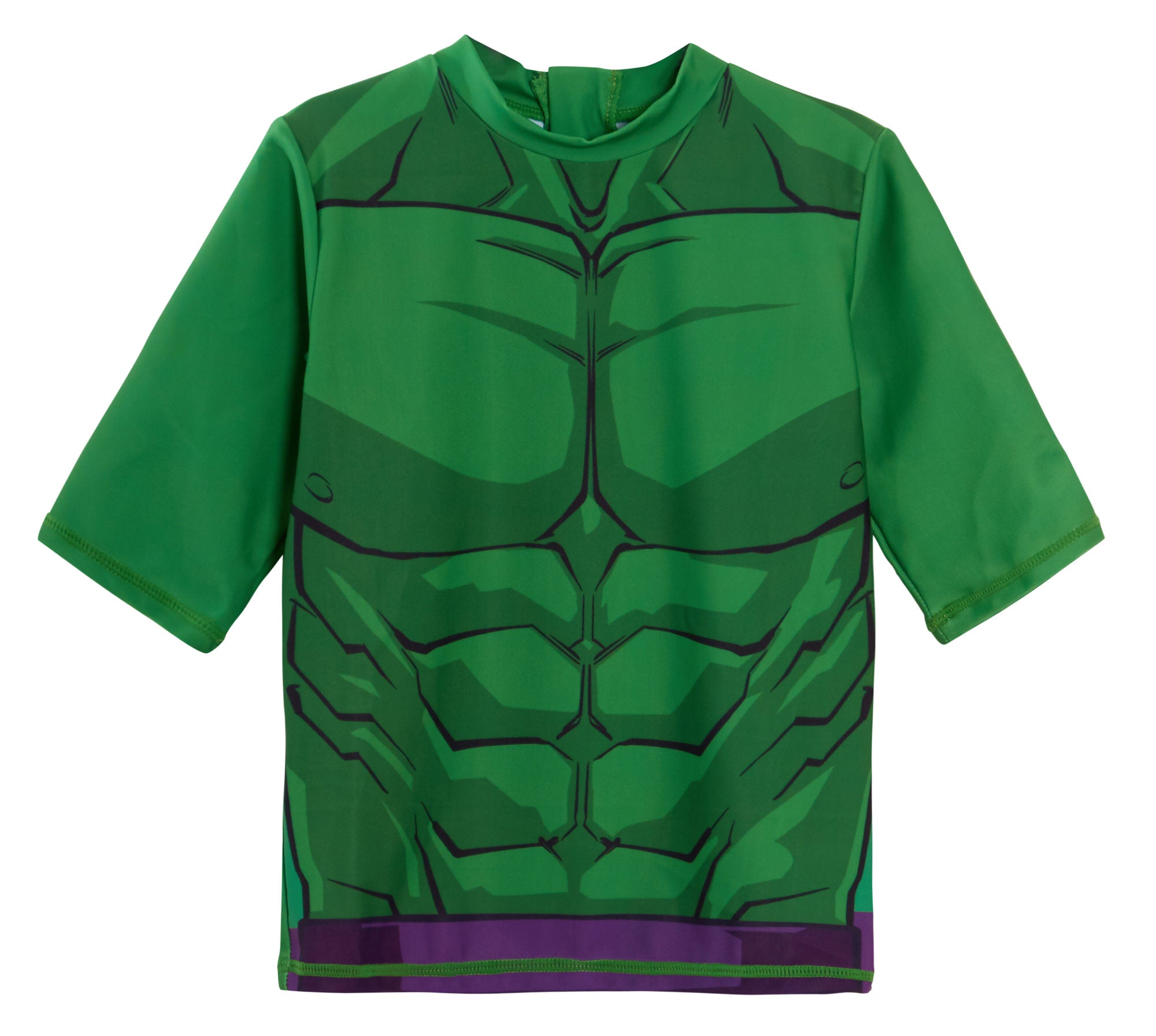 Incredible Hulk Swim Shorts + Rash Vest 2 Piece Swim Set Surf Top + Board Shorts