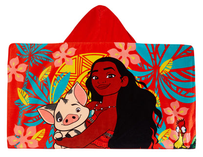 Disney Moana Hooded Towel Girls Poncho Kids Beach Towel Bath Towel Swimming Wrap