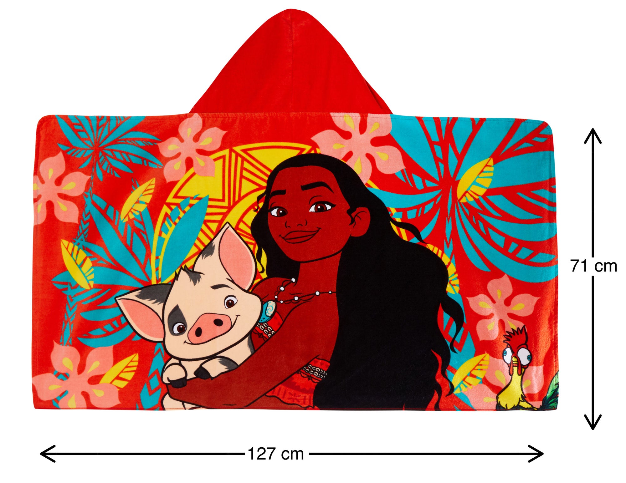 Disney Moana Hooded Towel Girls Poncho Kids Beach Towel Bath Towel Swimming Wrap