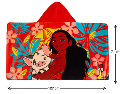 Disney Moana Hooded Towel Girls Poncho Kids Beach Towel Bath Towel Swimming Wrap