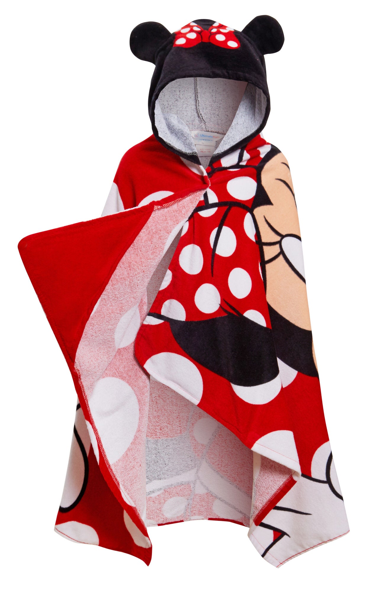 Disney Minnie Mouse Hooded Towel Girls Poncho Kids Beach Bath Towel Swim Robe