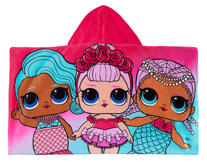 L.O.L Surprise! Dolls Hooded Towel Girls Poncho Cottton Beach Towel Bath Towel