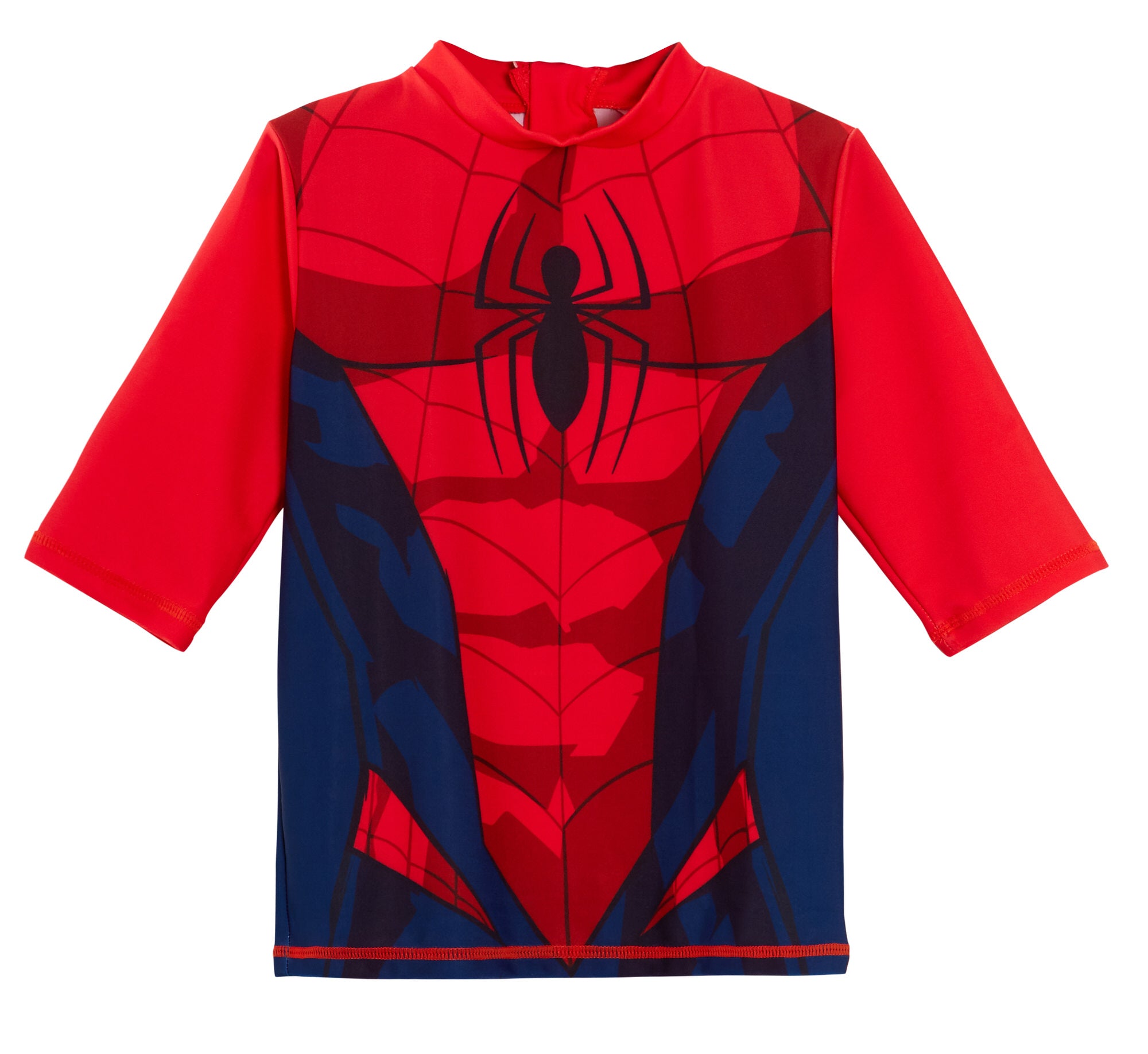 Boys Spider-man Swim Shorts + Rash Vest 2 Piece Swim Set Surf Top + Board Shorts