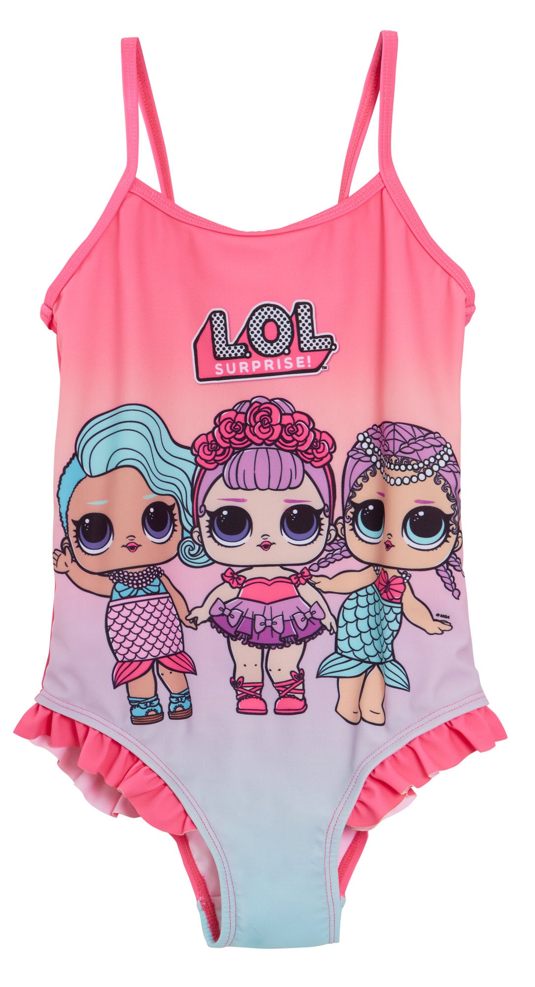Girls L.O.L Surprise! Swimming Costume LOL Mermaid One Piece Swimsuit Swimwear