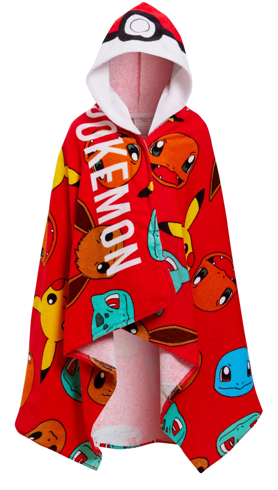 Pokemon Hooded Towel Kids Pikachu Poncho Beachtowel Bath Towel Swimming Wrap