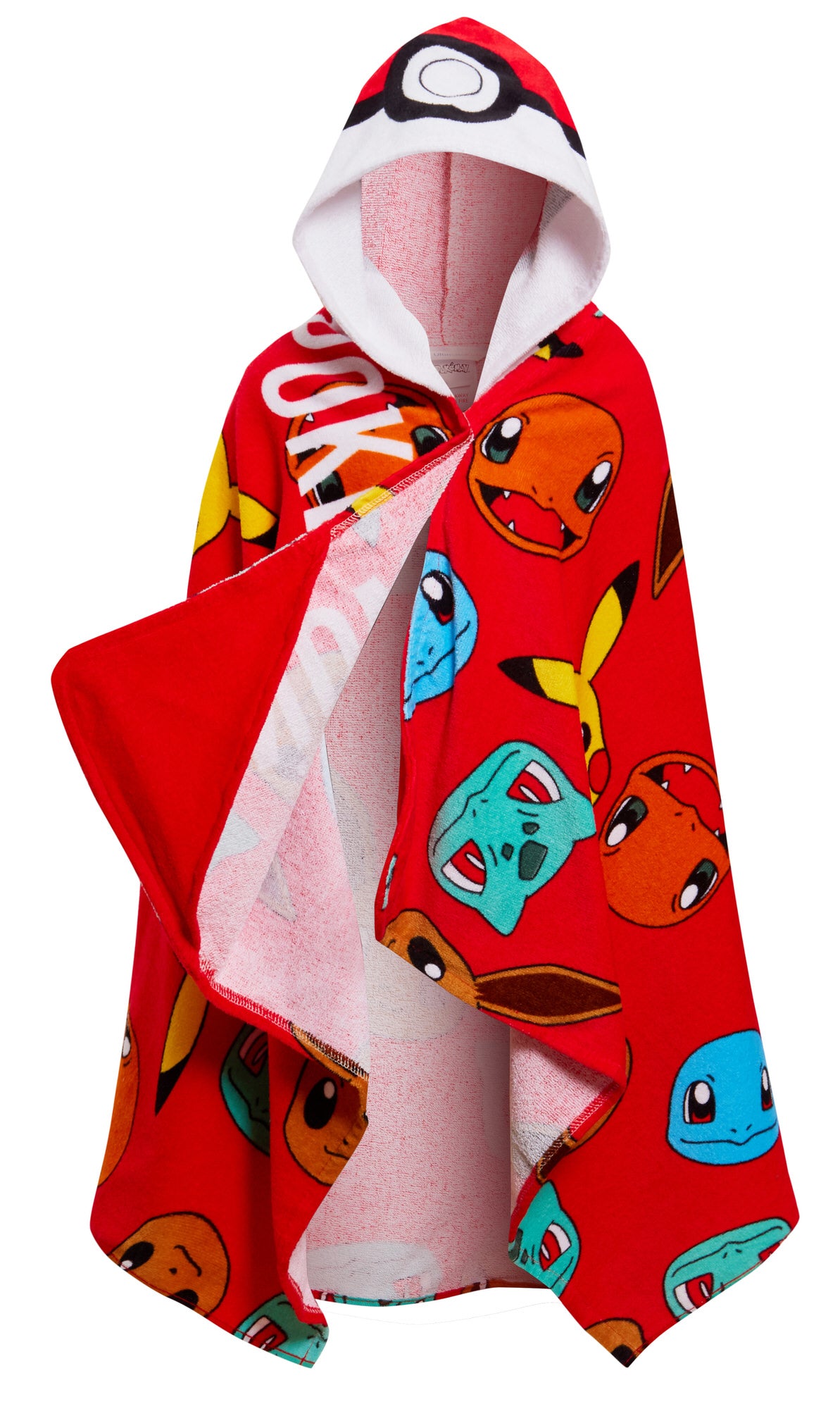 Pokemon Hooded Towel Kids Pikachu Poncho Beachtowel Bath Towel Swimming Wrap