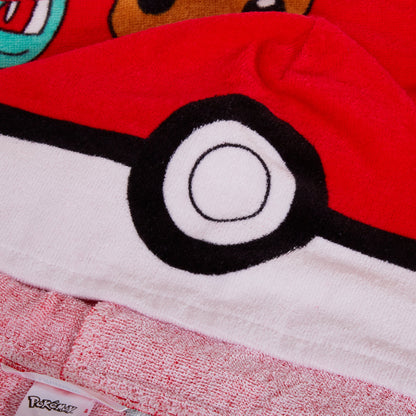 Pokemon Hooded Towel Kids Pikachu Poncho Beachtowel Bath Towel Swimming Wrap