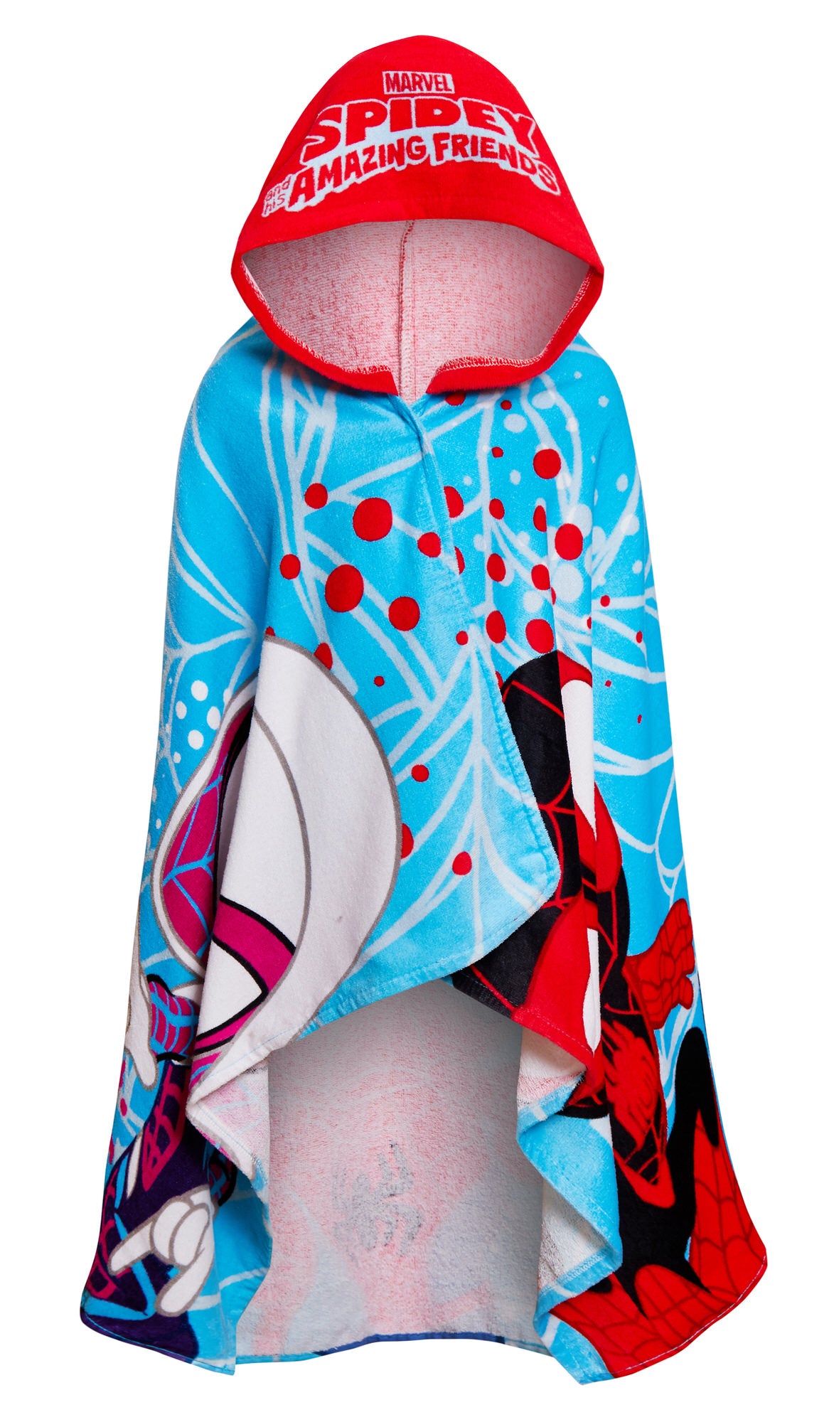 Spidey And His Amazing Friends Hooded Towel Poncho Beach Bath Towel Swimming Wrap