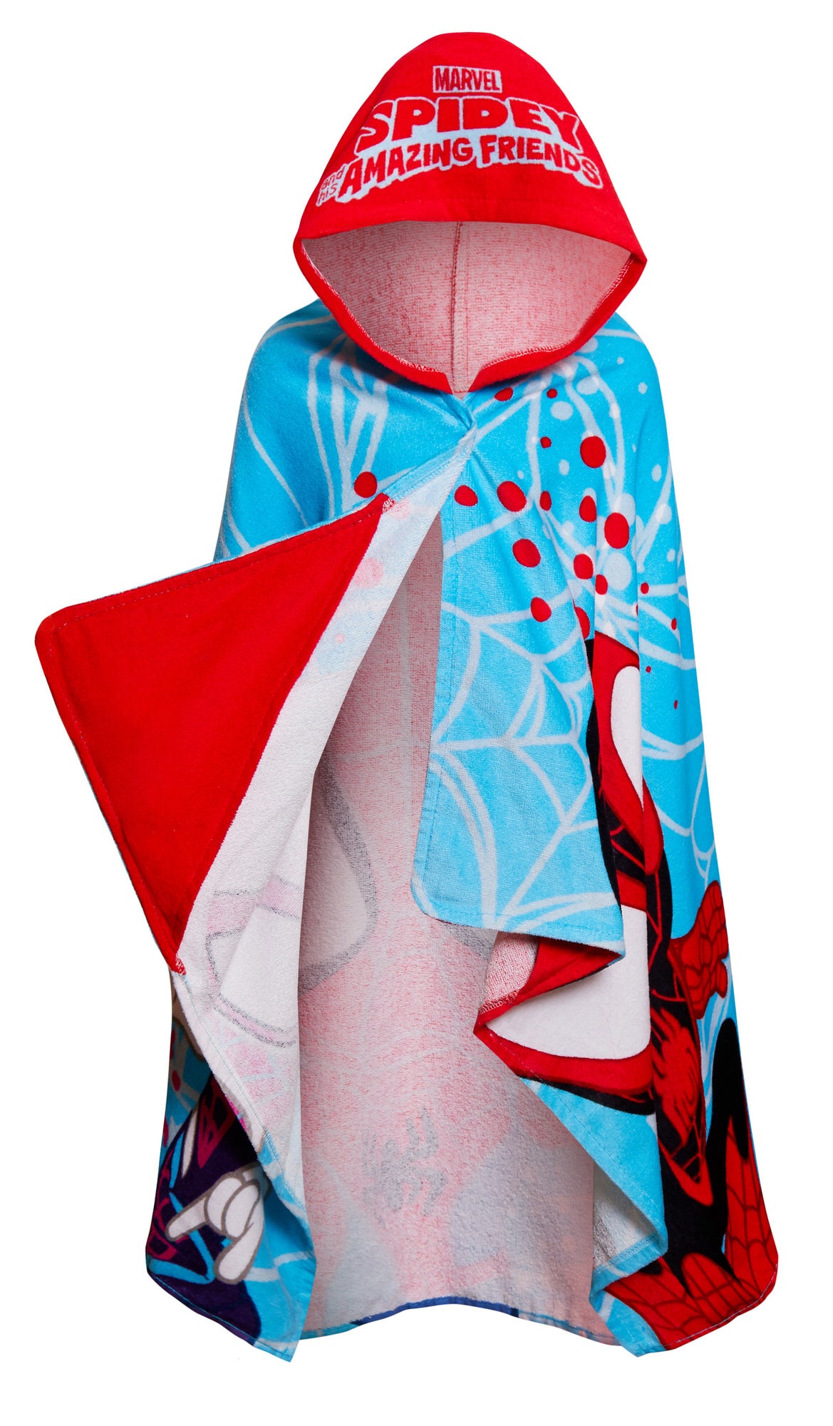 Spidey And His Amazing Friends Hooded Towel Poncho Beach Bath Towel Swimming Wrap