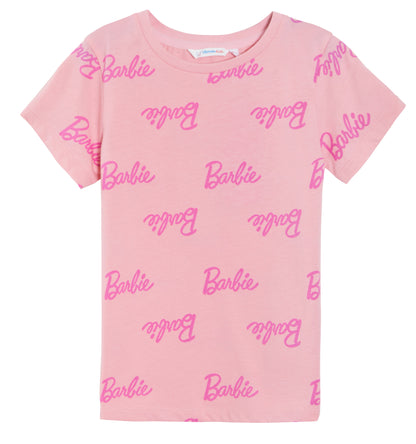 Girls Barbie Pyjamas For Kids Girls Pjs Short Sleeve T-Shirt Long Lounge Bottoms