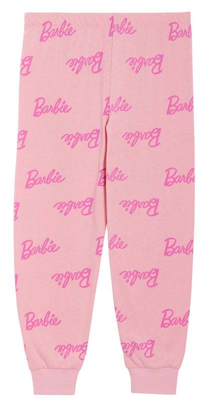 Girls Barbie Pyjamas For Kids Girls Pjs Short Sleeve T-Shirt Long Lounge Bottoms