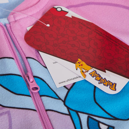 Girls Pokemon All In One Cosy Fleece Pjs Pyjamas Kids Fleece Pjs Warm Loungewear