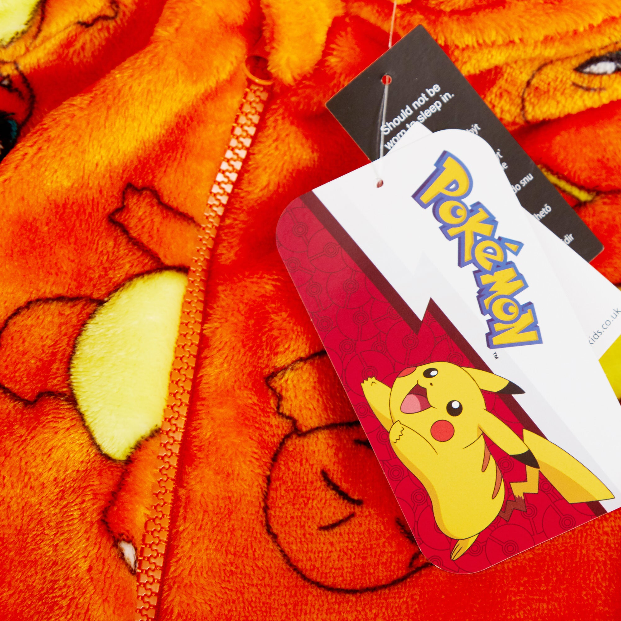 Kids Pokemon Hooded All In One Pikachu Charmander Gengar Onesie Fleece Pjs Loungewear