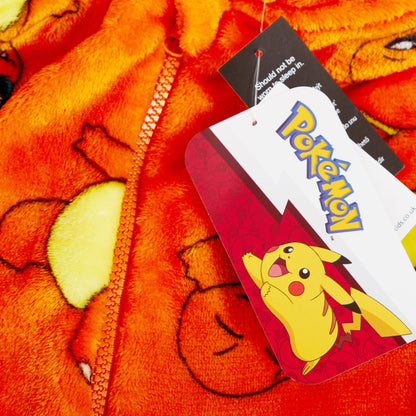 Kids Pokemon Hooded All In One Pikachu Charmander Gengar Onesie Fleece Pjs Loungewear
