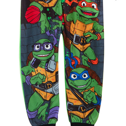 Teenage Mutant Ninja Turtles Fleece All In One Kids TMNT Pyjamas Pjs Nightwear