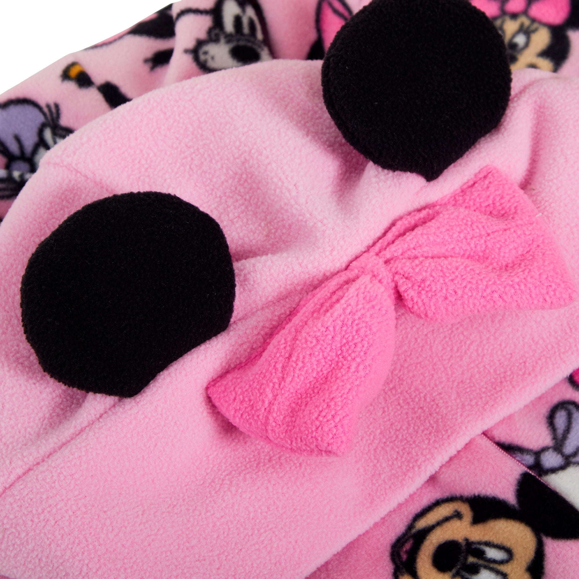 Disney Minnie Mouse Girls All In One Pyjamas Kids Fleece Pjs Dress Up Nightwear