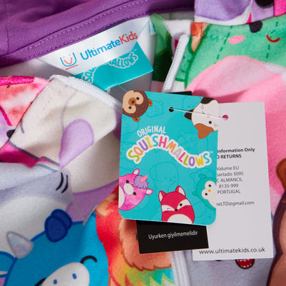 Squishmallows All In One Girls Squish Pyjamas Kids Fleece Pjs Warm Loungewear