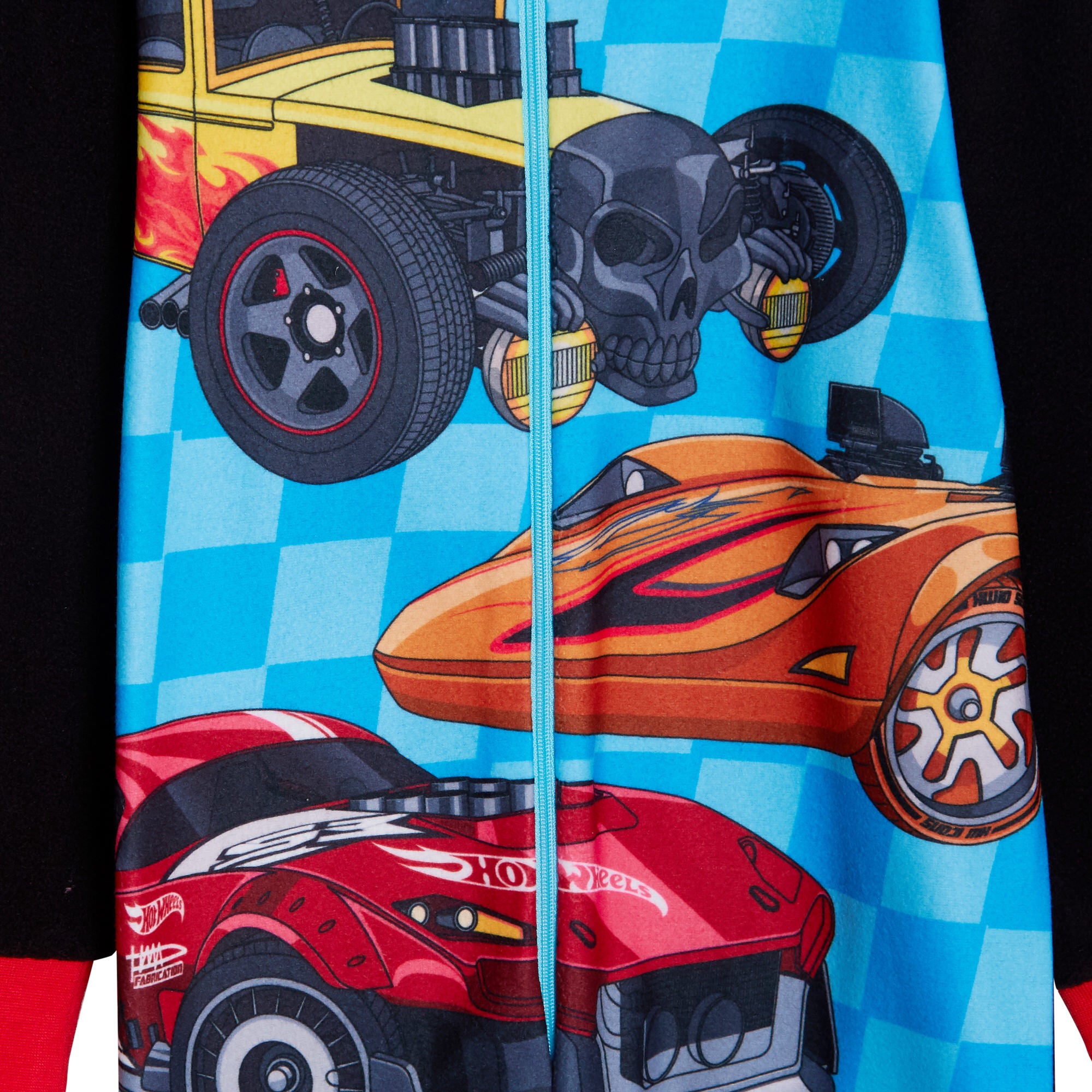 Boys Hot Wheels Fleece All In One Kids Racing Cars Pyjamas Pjs Warm Nightwear