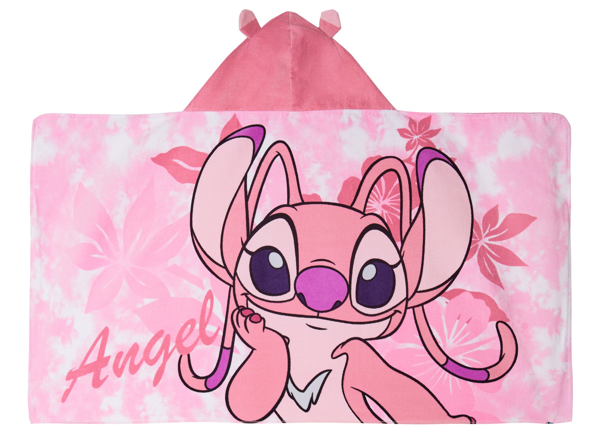 Disney Stitch Angel Hooded Towel Girls Poncho Bath Beach Towel Swimming Wrap